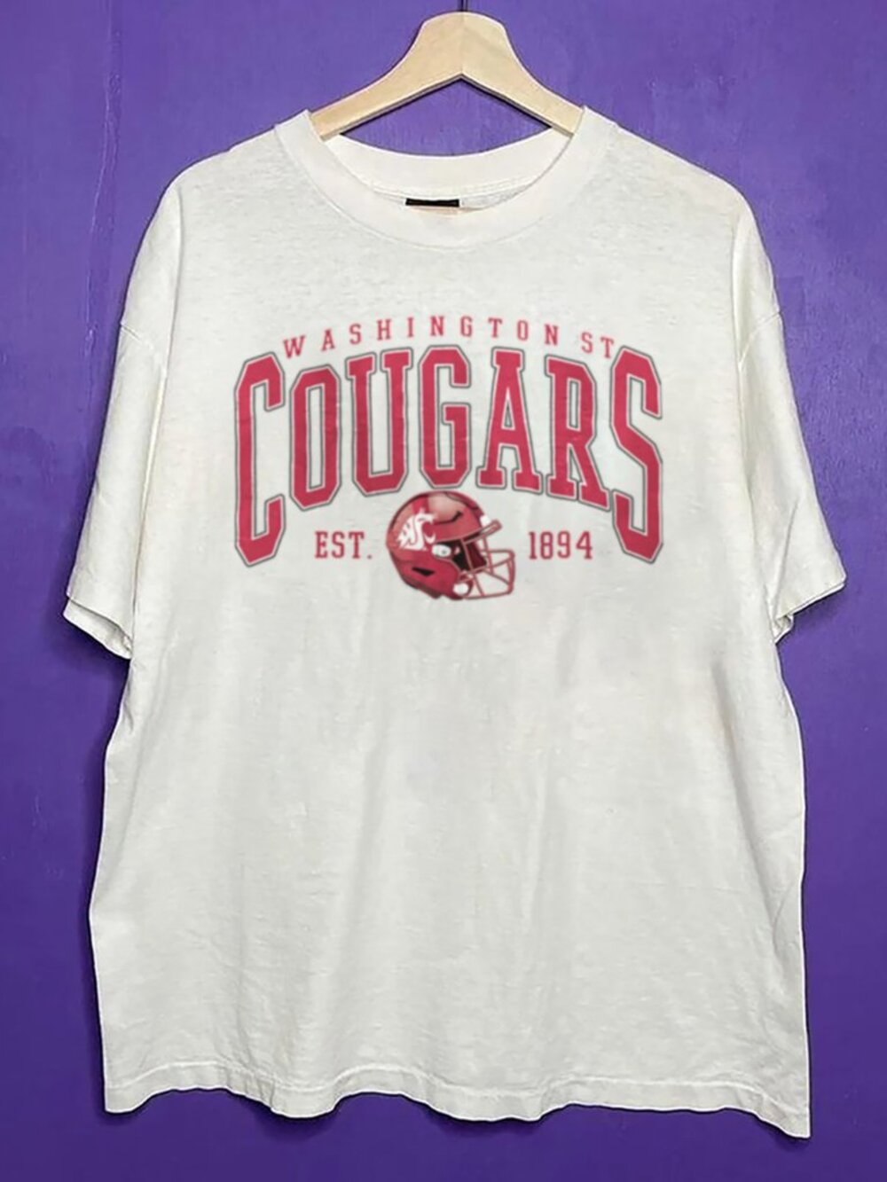 Washington State Cougars Football Shirt, Retro Washington State University Shirt